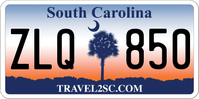 SC license plate ZLQ850