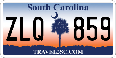SC license plate ZLQ859
