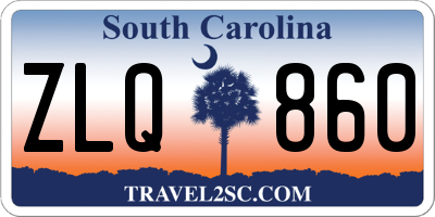 SC license plate ZLQ860