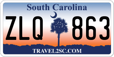 SC license plate ZLQ863