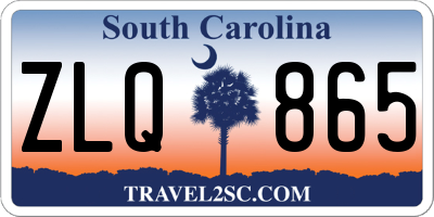 SC license plate ZLQ865