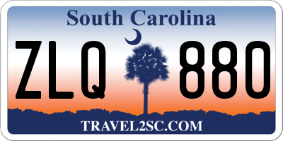 SC license plate ZLQ880