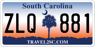 SC license plate ZLQ881