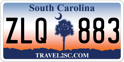 SC license plate ZLQ883