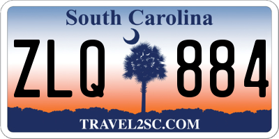 SC license plate ZLQ884