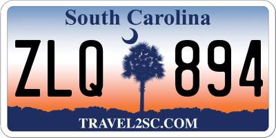 SC license plate ZLQ894