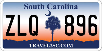 SC license plate ZLQ896