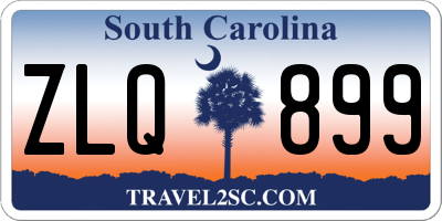 SC license plate ZLQ899