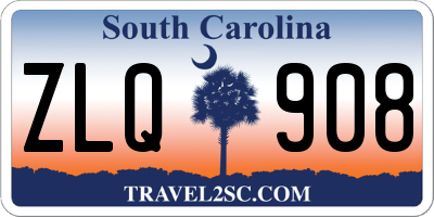 SC license plate ZLQ908