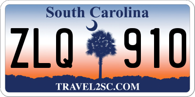 SC license plate ZLQ910