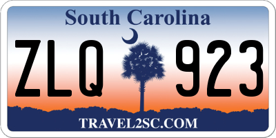 SC license plate ZLQ923