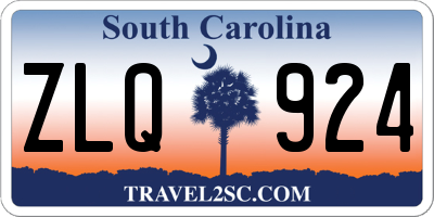 SC license plate ZLQ924