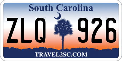 SC license plate ZLQ926
