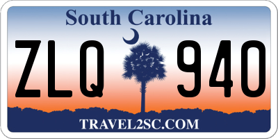 SC license plate ZLQ940