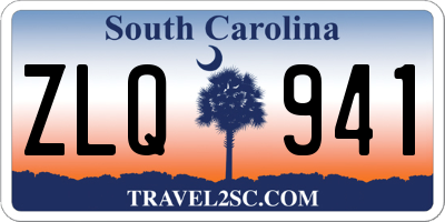 SC license plate ZLQ941