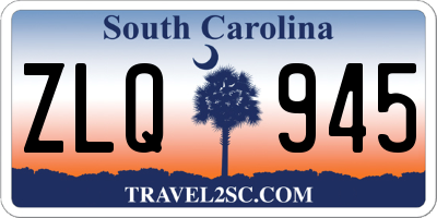 SC license plate ZLQ945