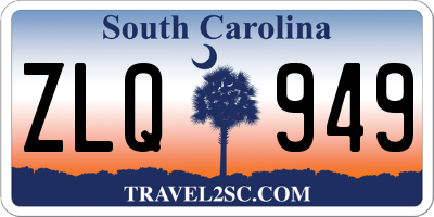 SC license plate ZLQ949