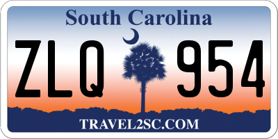 SC license plate ZLQ954