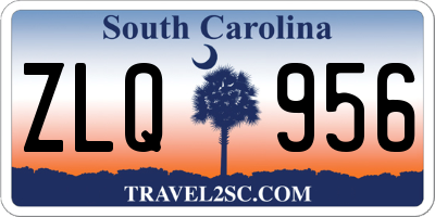 SC license plate ZLQ956