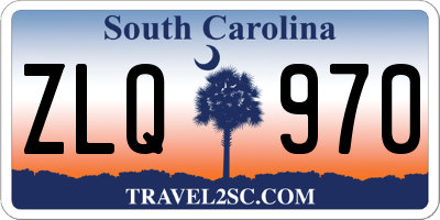 SC license plate ZLQ970