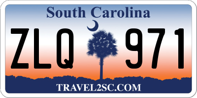 SC license plate ZLQ971