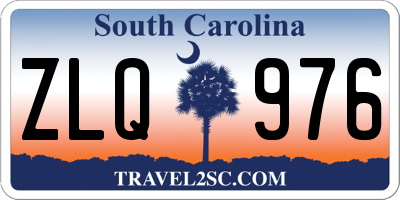 SC license plate ZLQ976