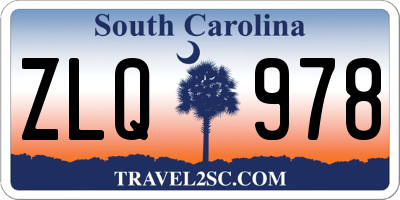 SC license plate ZLQ978