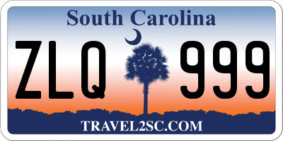 SC license plate ZLQ999