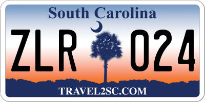 SC license plate ZLR024