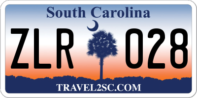 SC license plate ZLR028