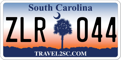 SC license plate ZLR044