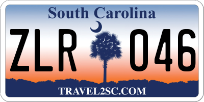 SC license plate ZLR046
