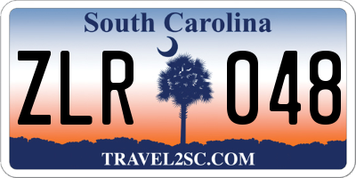 SC license plate ZLR048