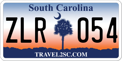 SC license plate ZLR054