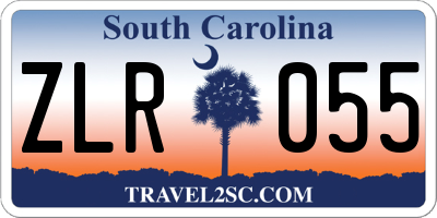 SC license plate ZLR055