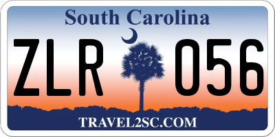 SC license plate ZLR056
