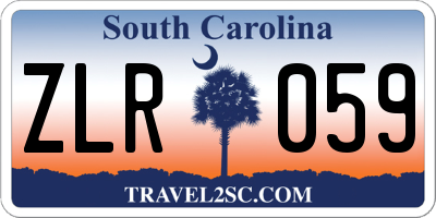 SC license plate ZLR059