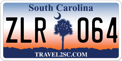 SC license plate ZLR064