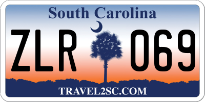 SC license plate ZLR069