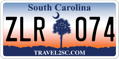 SC license plate ZLR074