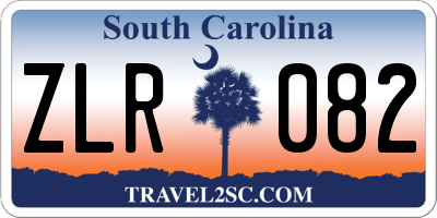 SC license plate ZLR082