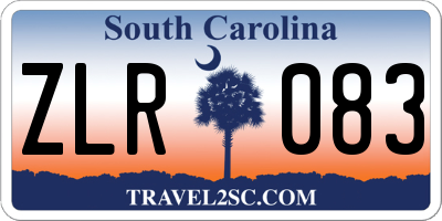 SC license plate ZLR083