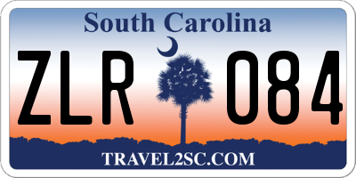 SC license plate ZLR084