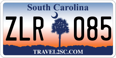 SC license plate ZLR085