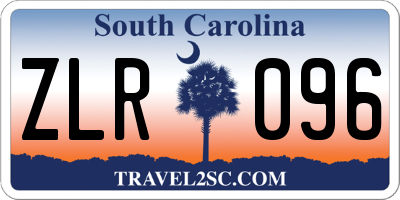 SC license plate ZLR096