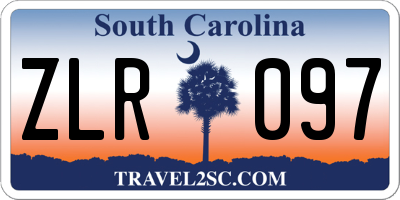 SC license plate ZLR097