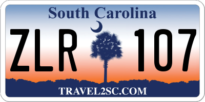 SC license plate ZLR107