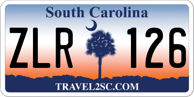 SC license plate ZLR126