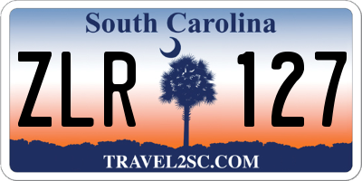 SC license plate ZLR127