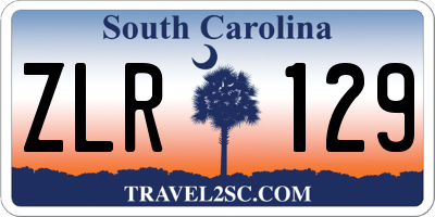 SC license plate ZLR129